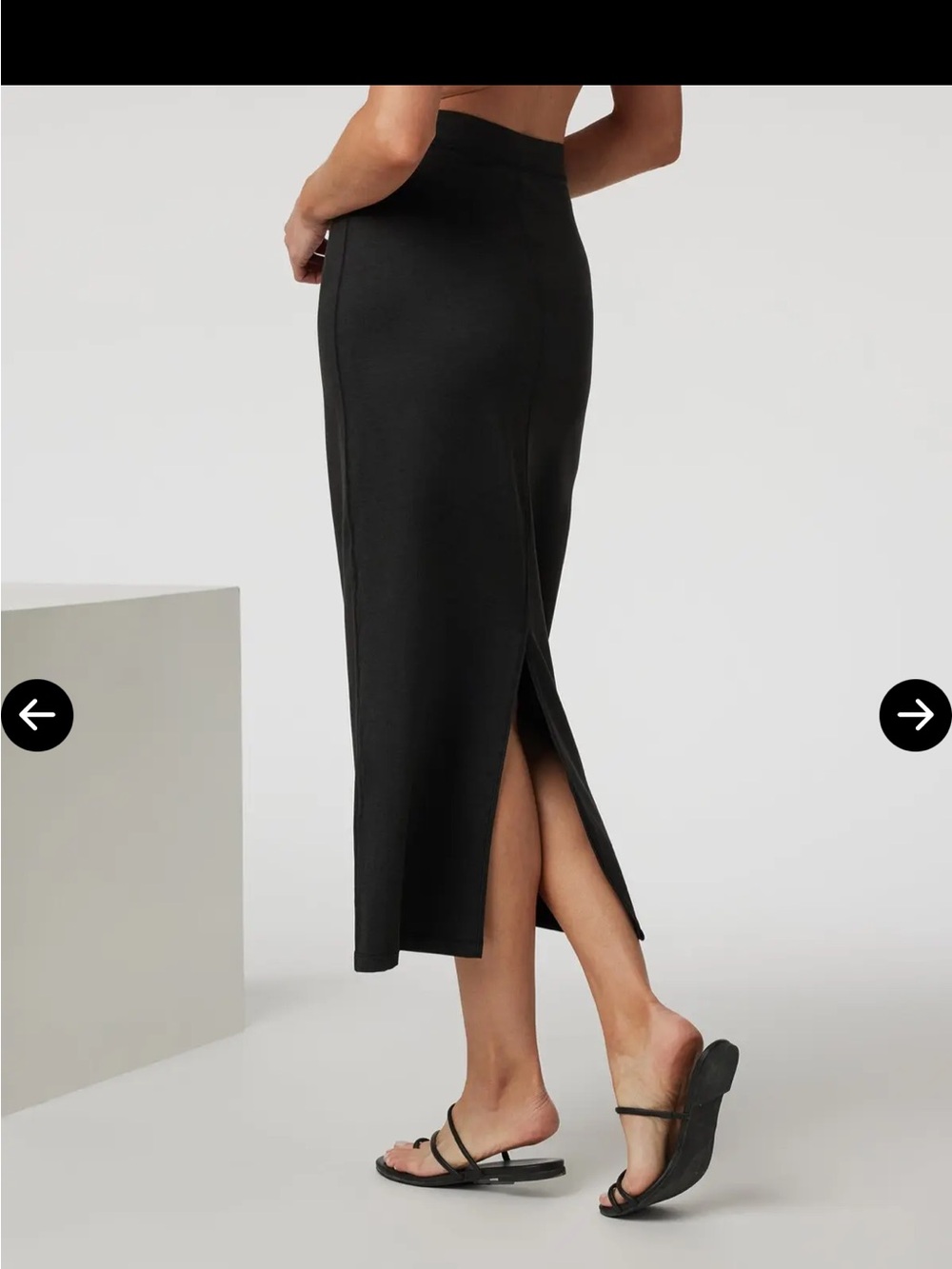 Vuori Halo Column Skirt Black Heather. XL